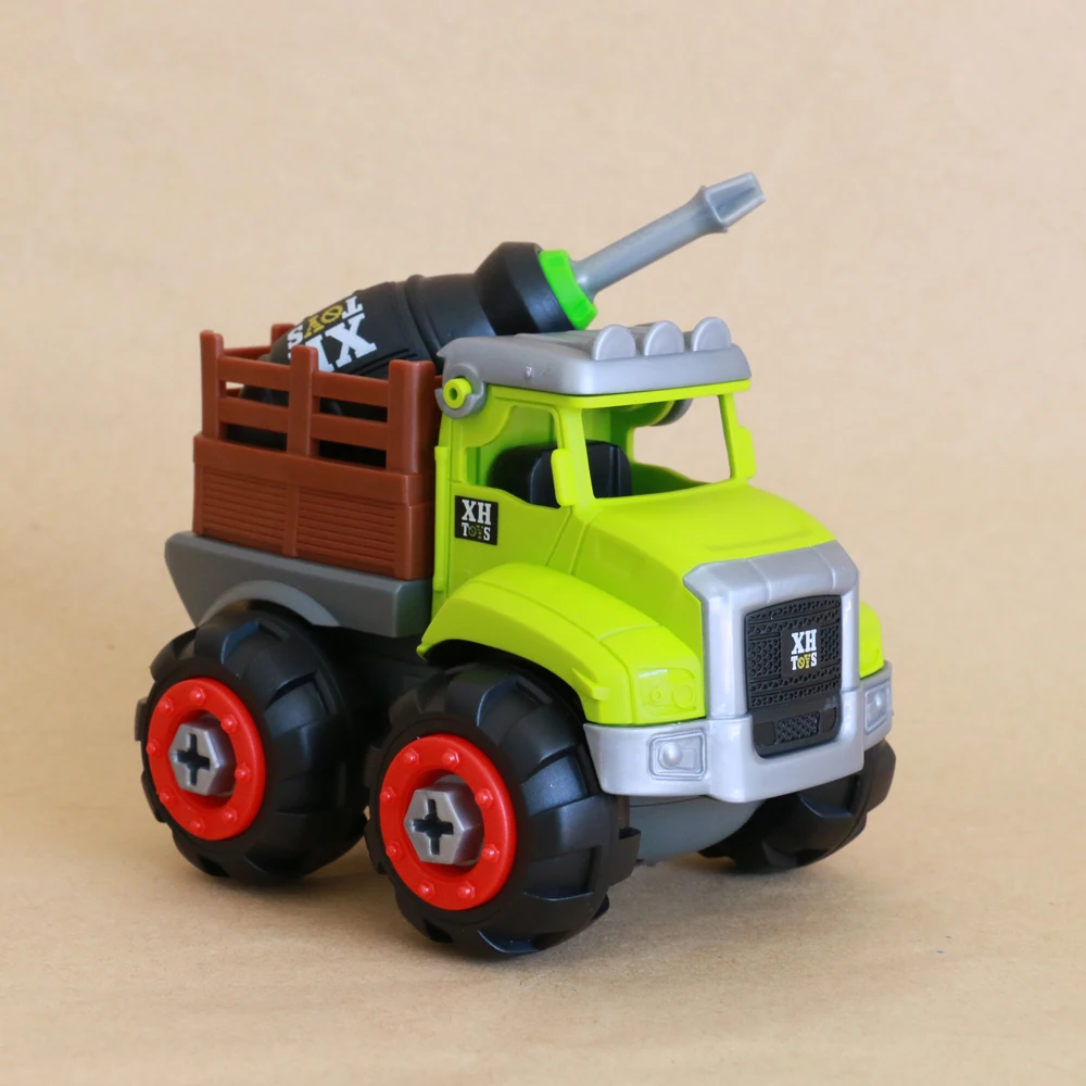 

Vogue Boy Christmas Gift DIY Assembly Group Model Toys High Quality Construction Vehicle Truck Farmer Transport Crane Cars