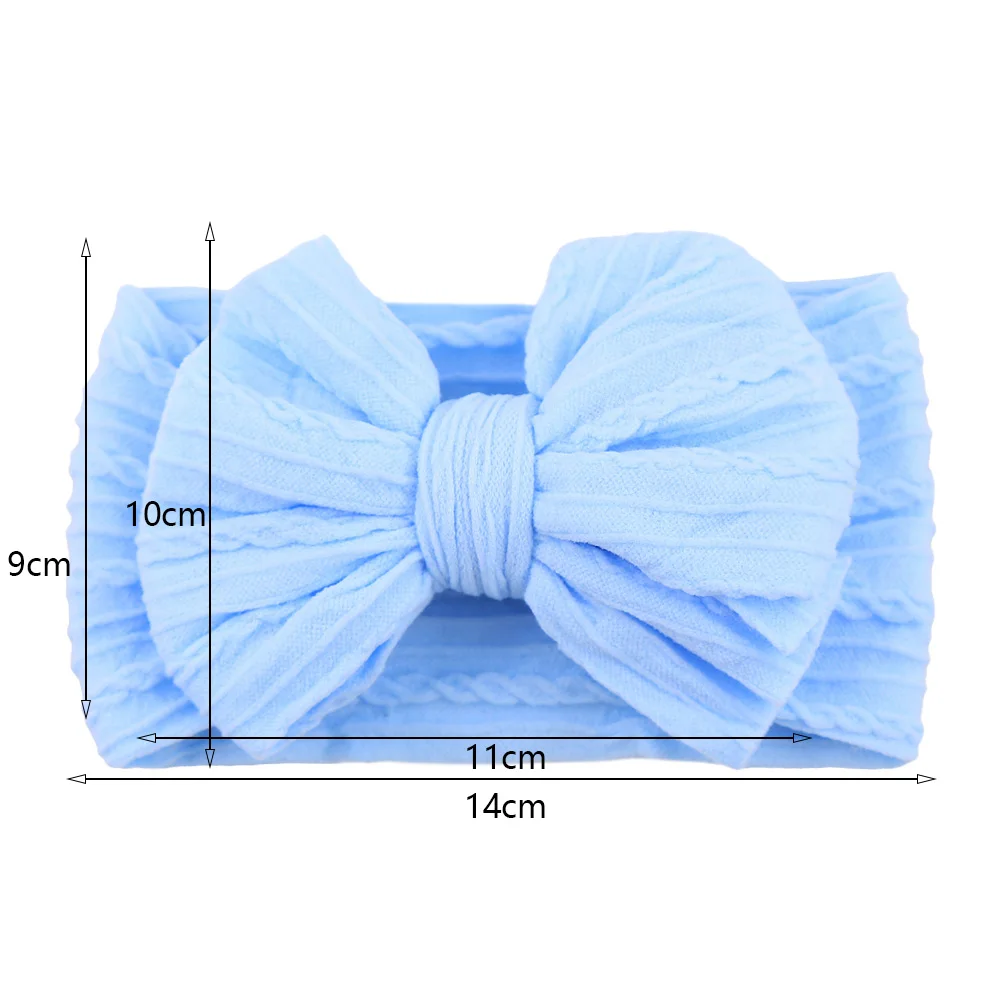Solid Cable Bow Baby Headband 2