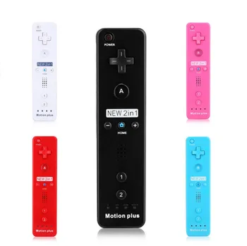 

Built-in Motion Plus Wireless Remote Gamepad Controller For Nintend Wii Remote Controle Joystick Joypad With Silicone Case