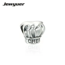 Летняя коллекция Серебряная шляпа шеф-повара талисманы 925 пробы серебряные ювелирные изделия подходят браслет из бисера DIY для женщин BE244