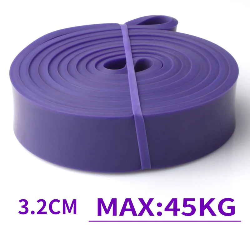 4" 208 см тянущаяся эластичная лента из натуральной латексной резины, Резиночки-петли, гимнастический эспандер, усиленная сила тренировок, для фитнеса, для мужчин - Цвет: Purple 40-90lb