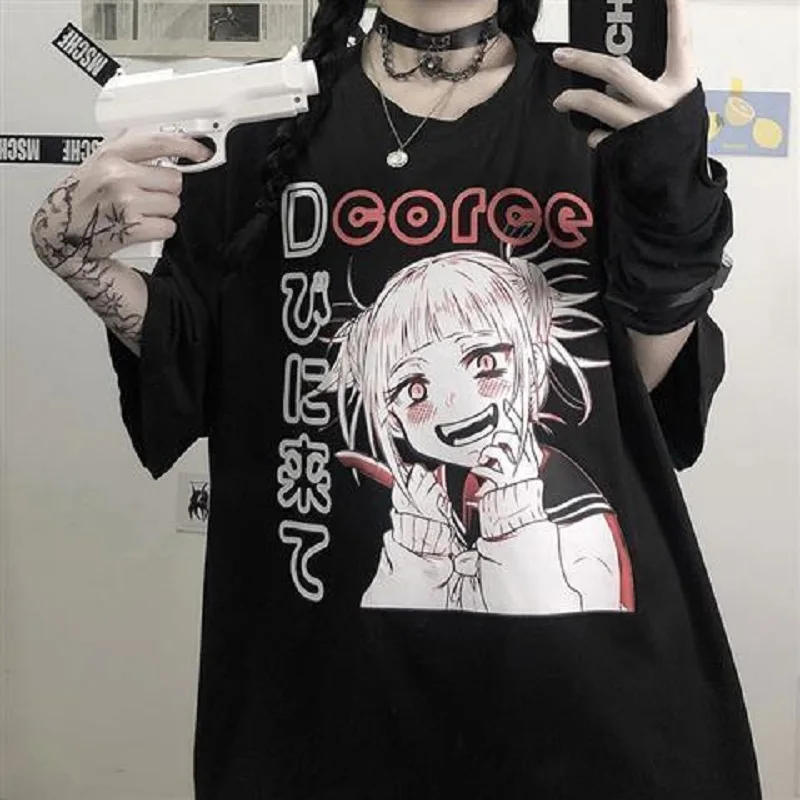 Harajuku Clothes Summer Gothic clothing Sexy Female Loose Women T-shirt Punk Dark Grunge Streetwear Ladies Top Gothic Tshirts