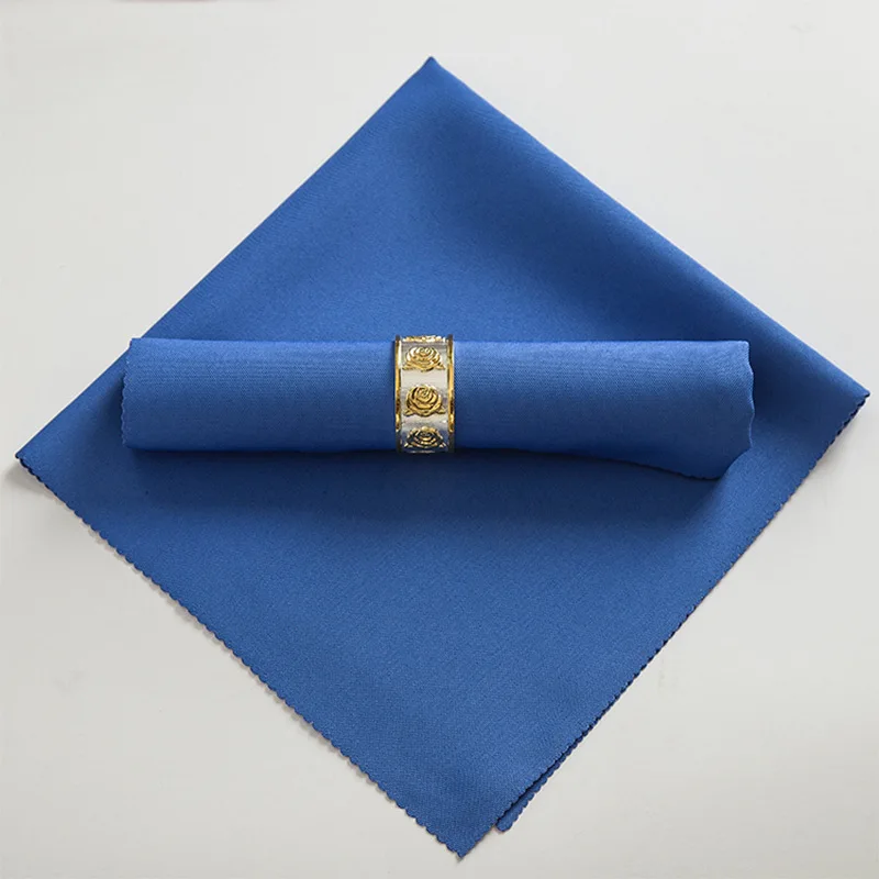 

10pcs Solid Color Table Linen Hotel Parties Desktop Accessories Tableware Cloth Square Tablecloth Dining Table Items