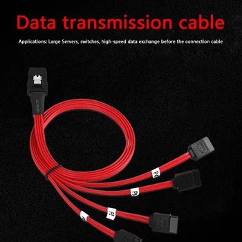 

Hard Drive Cable Connecter Support Internal Mini SAS SFF-8087 36-Pin to 4 SATA 7-Pin Hard Drive Splitter Cable Red