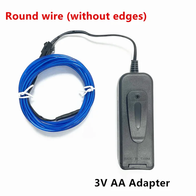 Flexible Neon Light 1M/2M/3M/5M/10M EL Wire Led Neon Dance Party Atmosphere Decor Lamp RopeTube Waterproof Multicolor Led Strip With 3V AA Adapter
