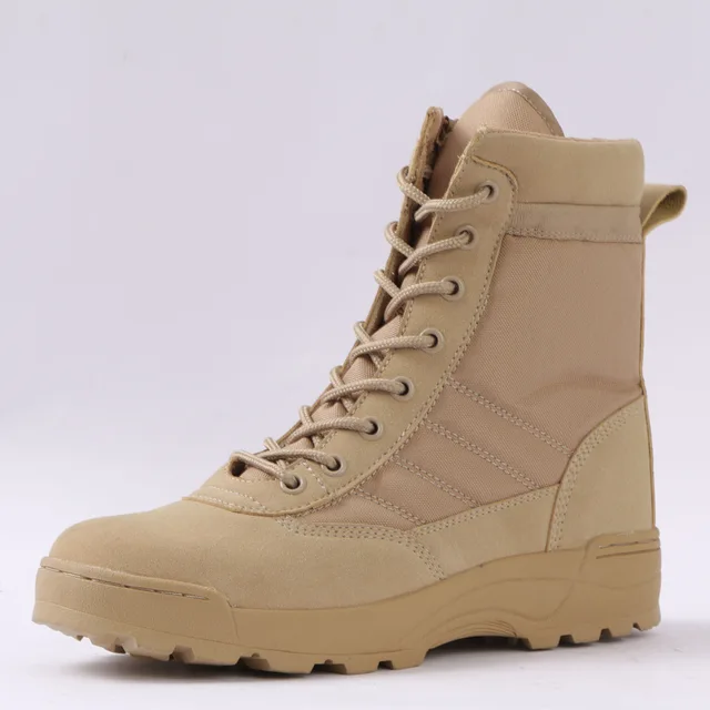 Tactical Military Boots Men Boots Special Force Desert Combat Army Boots Outdoor Hiking Boots Ankle Shoes Men Work Safty Shoes Sand High