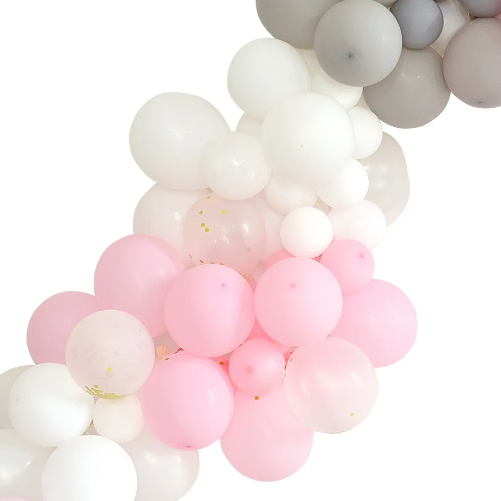 Balloon Garland Arch Kit Pink White Gray Air balloons For children Baby Shower Weeding Birthday Bachelorette Party Decoration