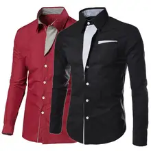 

Men Top Long Sleeve Male Striped Temperament Turndown Collar Top Men Shirt for Dating