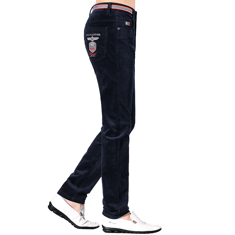 New Winter Men's Velvet Pants Bruce&Shark Straight Luxury Men's Corduroy Trousers Heavy Cotton Comfortable Stretch Pants Size 40 3