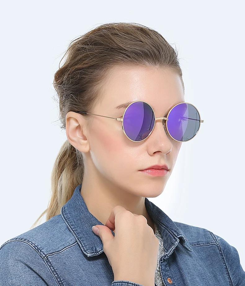 

YSYX Round Shape Polarized Men Sunglasses Super Light Glasses Fashion Sun Protective Travel Sun Glasses For Men/Women Universal