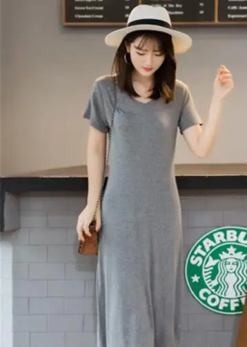 Fdfklak Modal Comfortable Sleepwear Women Night Shirt New Short Sleeve Long Dress Spring Summer Nightgowns Female Sleepshirt