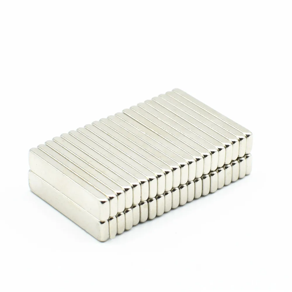 Strong Block Magnets 25x5x2mm Neodymium Sensor Magnets N42 Magnetics Permanent Lab Magnets 10pcs