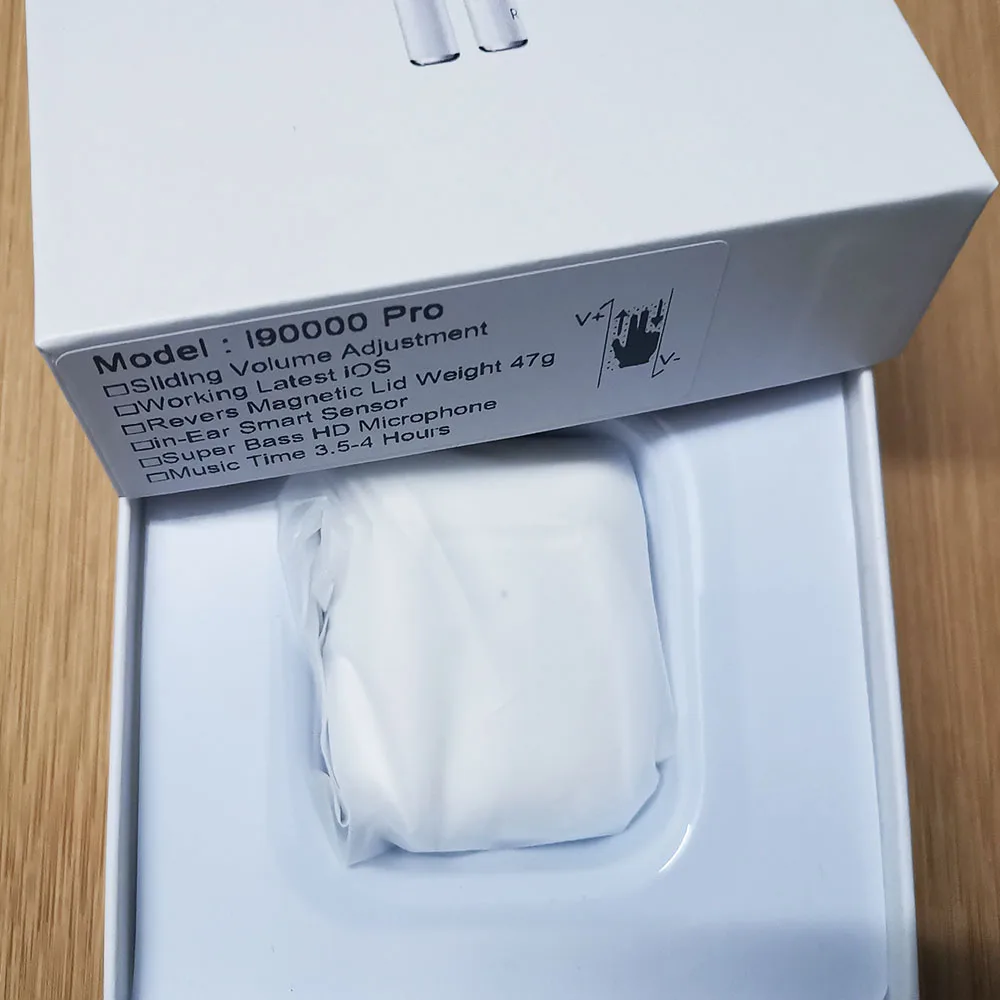 Oiginal i90000Pro TWS беспроводные наушники 8D Super Bass Bluetooth 5,0, раздвижные наушники с регулировкой громкости, наушники PK i5000 i9000 tw - Цвет: White