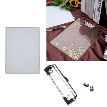 

Handmade Vertical File Folder Resin Molds Portfolio Drawing Board Silicone Resin Casting Mold Stationery Art Craft Tools