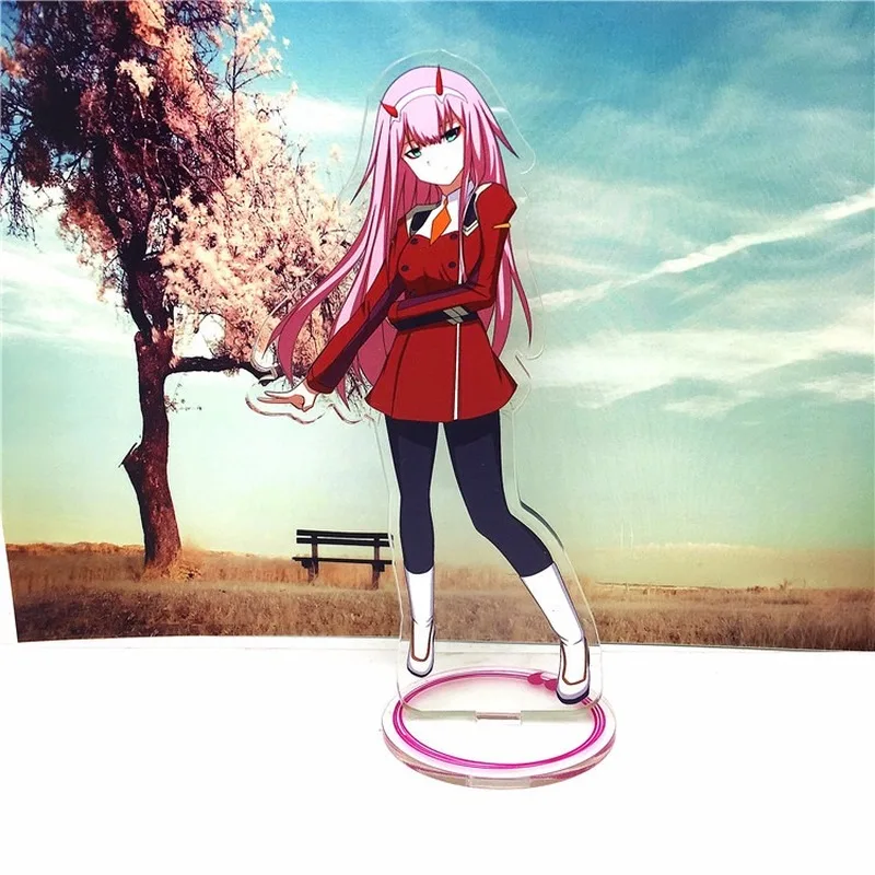 Cartoon Anime Darling In The Franxx Acrylic Key Chain Key Ring Woman Kids Keyring Brelok Keychain Cute Funny Man Girls Llavero