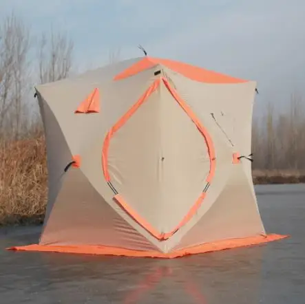 

Large space 2-3 People Ice Fishing Tent 300D Oxford Winter Tent Automatic Speed Tent Carbon Fiber Quick Open Night Fishing Tent