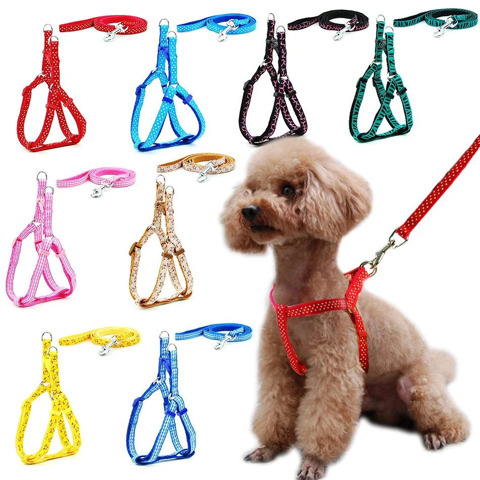 

Dog Cat Harness Leash Adjustable Harness Vest Leash Collar Puppy Small Dog Outdoor Walking Chihuahua Terier Schnauzer