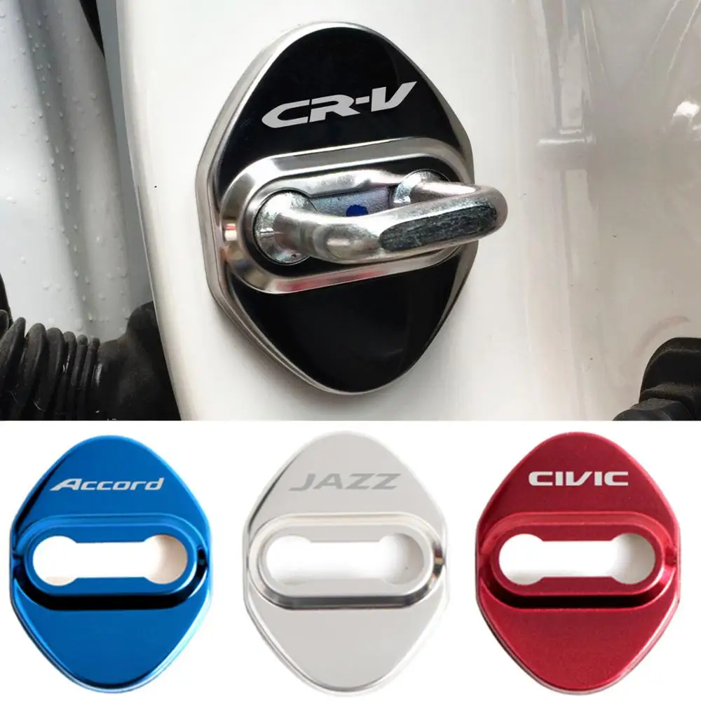 

Door Lock Decoration Protection Cover emblem case for Honda Mugen Power Civic Accord CRV Hrv Jazz Accessories Car Styling