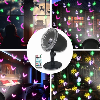 

Halloween LED Light Projector Pattern Lamp Colorful Multi Patterns Lens Outdoor Spotlight Landscape Holiday Party Decoration
