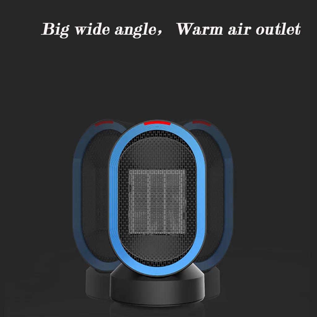 600 Вт настольный мини бесшумный портативный Вращающийся вентилятор с регулировкой температуры Безопасный теплый терморегулятор легко носить с собой для дома и офиса
