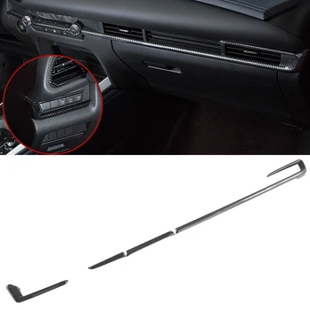 

LHD! Car Styling 4PCS ABS Carbon Fiber Interior Dashboard Console Decorative Trim for Mazda CX-30 2019 2020 2021 accessories