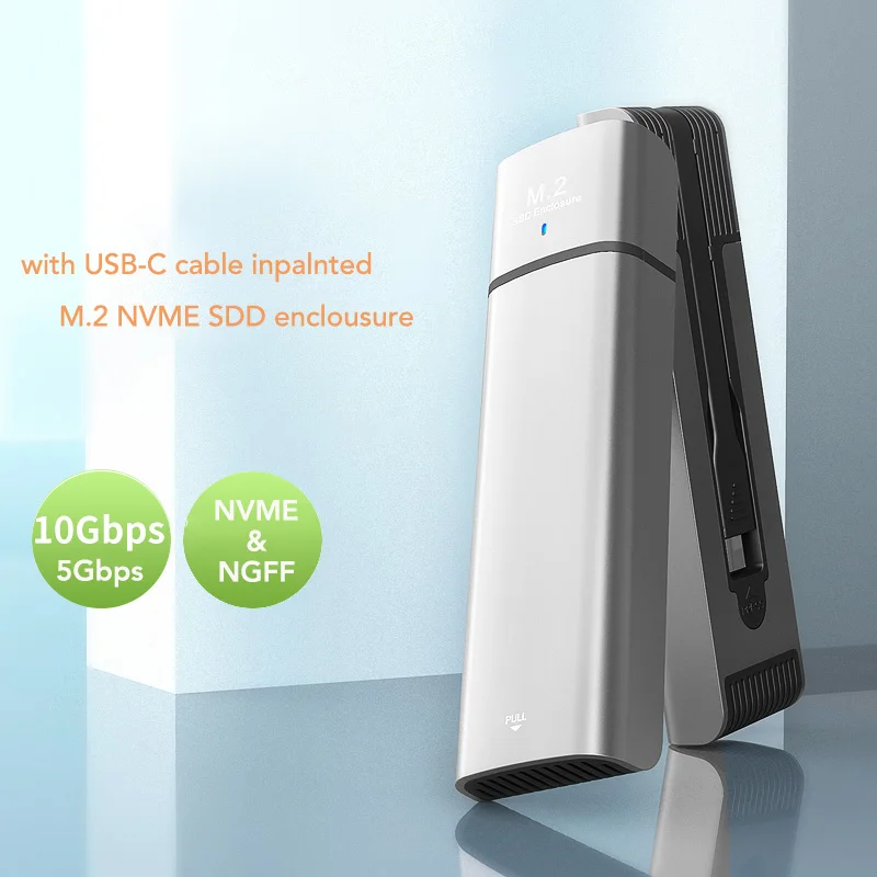 NVMe M.2 Корпус Жесткого Диска SSD к внешнему корпусу USB Type c для NVME NGFF PCIe M key m.2 SDD с