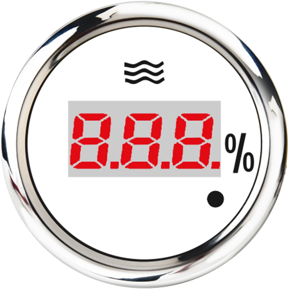 52mm Waterproof Water Level Gauge fit 0-190ohm 240~33ohm Water Sender Unit Sensor Digital Indicator for Boat Car Motorcycle Auto