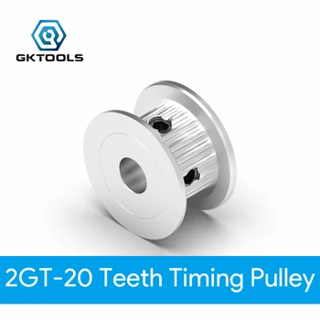 

GKTOOLS GT2 2GT 20 Teeth Tooth Idler Timing Pulley Bore 4/5/6mm for 6mm/10mm timing Belt Used In Linear 3D Printer Parts