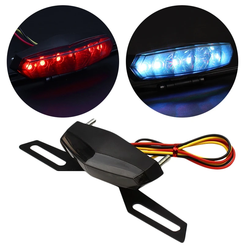 

3W Led Motorcycle Tail Brake Lights Stop Driving License Plate Lamp Taillight for Motorcycle Rear Motorbike Moto Styling