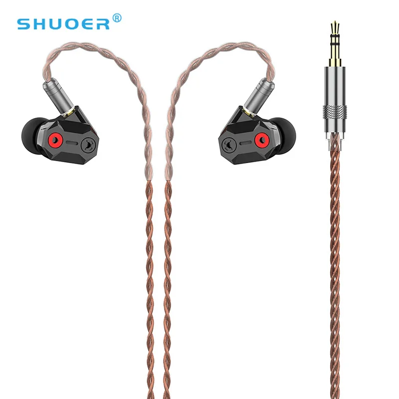 

2019 SHUOER TAPE 10MM High-Performance Nanotechnology Low Voltage Electrostatic Driver in-Ear Earphone WithDetachable MMCX Cable