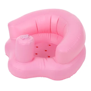 

Inflatable Baby Chair Portable Kids Sofa Safety Training seat Pushchair for Playing Bathing Floor Beach Poolside PVC Pink