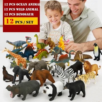 

Children Cognition Model Early Education Toys Mini Simulation Dinosaur Ocean Wild Animal World Decoration Sand Table Scene Toys