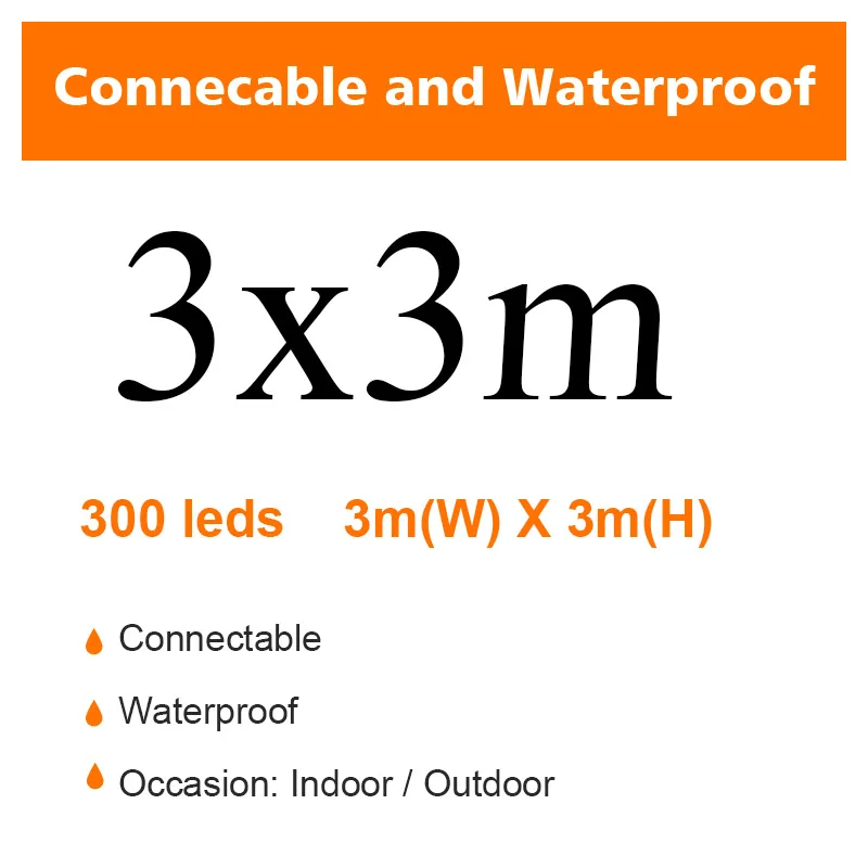 3M x 3M 300leds 12 м x 2 м светодиодный светильник-сосулька для занавесок s сказочная гирлянда Рождественский струнный светильник для дома и улицы Свадебный светильник ing домашние вечерние Gararden Декор - Испускаемый цвет: 3M x 3M 300leds