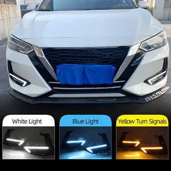 

1 Pair LED Daytime Running Light Car Accessories Waterproof 12V DRL For Nissan Sentra Sylphy 2019 2020 Fog Lamp Decoration