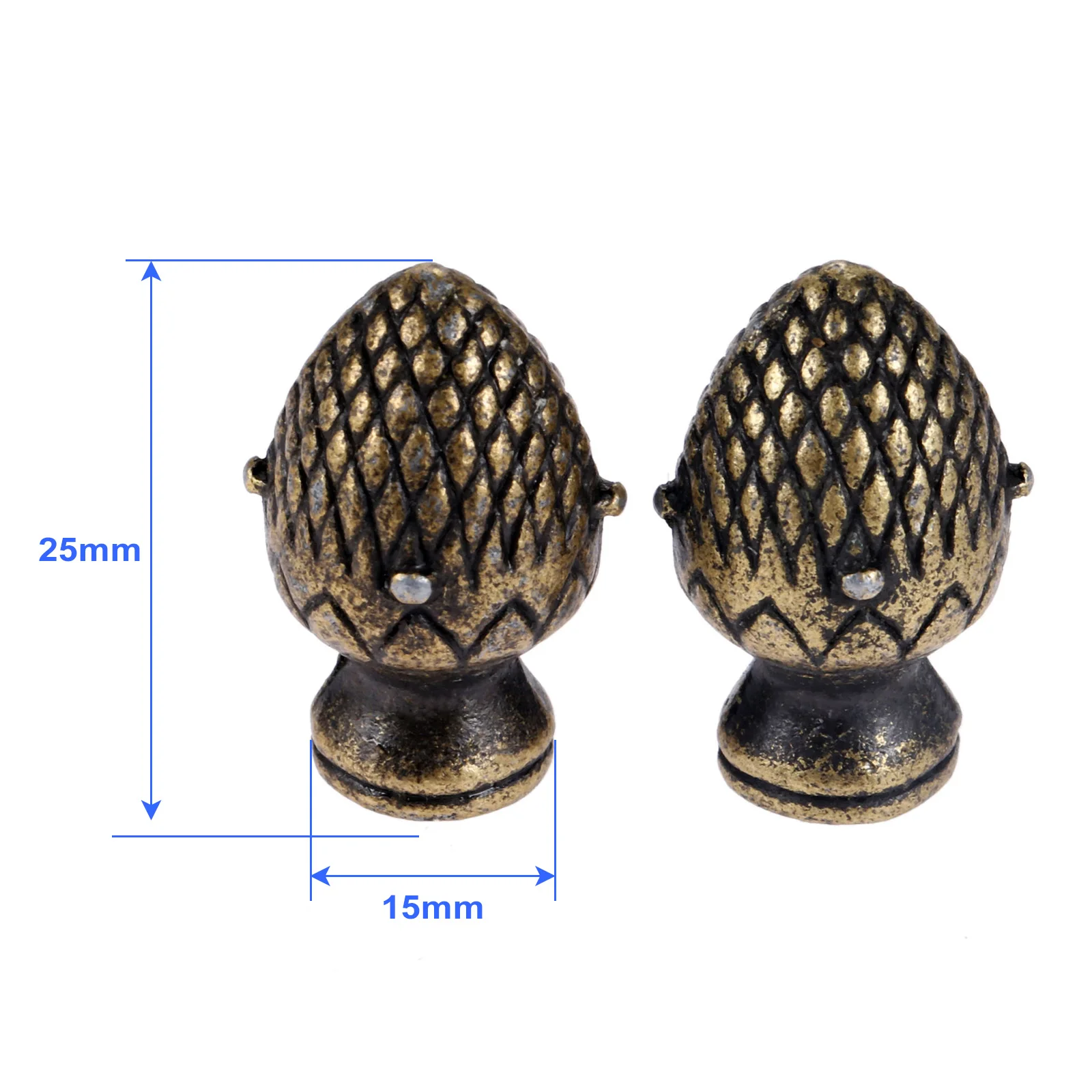 Strawberry Knobs Antique Bronze Handles 2pcs/kit Alloy Pulls w/screws 25*15mm Vintage Furniture Door Cupboard Drawer Kitchen furniture knobs,mechanical equipment handles