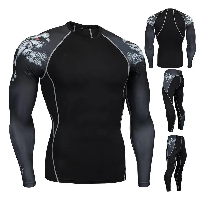 

Men's Sportswear Compression Suits Training Clothing Set Training Jogging Sports Running Workout Gym Tights Dry Fit Plus Size