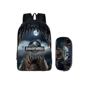 

3D Animal Tyrannosaurus pattern World Park Schoolbag Jurassic Dinosaur Backpack knapsack Toys Gift For Child Travel BookBag