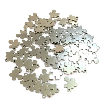 

20pcs stainless steel puzzle small pendant gift exquisite diy jewelry