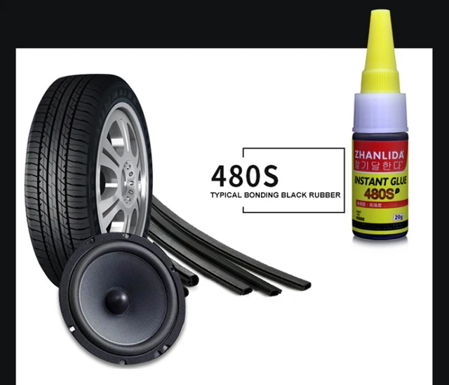 480 Black Super Glue Car Rubber Repair Tire Glue Resist Peeling