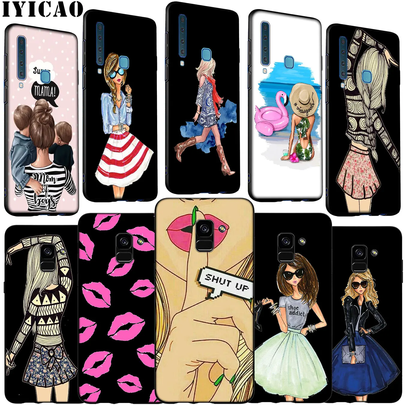 Мягкий силиконовый чехол для телефона Best Friend Shopping girl Samsung Galaxy A6 A7 A8 A9 2018 A3 A5 2016 2017 Note