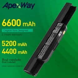 A42 K53 batería para ordenador portátil, parte de PC para Asus A32, K53, A31 K53, A43, A53, K43, K53, K53S, X43, X44, X53, X54, X84, X53SV, X53U, X53B, X54H, A41 K53