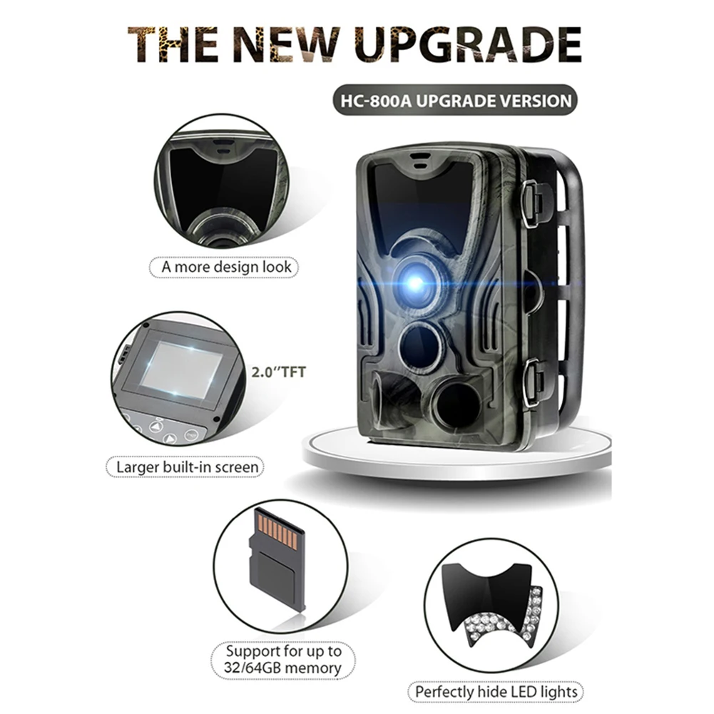 

HC-801A Animal Wild 1080P Timing Motion Trigger Video Hunting Camera Forest Waterproof Outdoor Night Vision Infrared Tracking