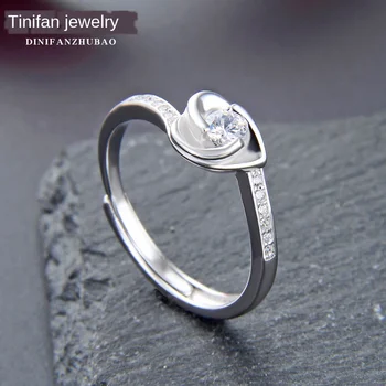 

Flower Zircon S925 Sterling Silver Ring Immortal Elegant Noble Graceful Girl's Hand Jewelry Explosion Product Jewelry