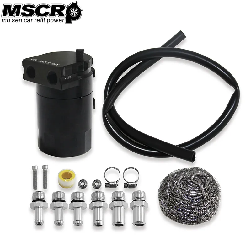 La Cattura Di Olio Di Alluminio Universale Può Il Nero Del Carro Armato Del Carro Armato Ha Scolpito Con Il Fitting-Yx02824 Di 15Mm E Di 9Mm