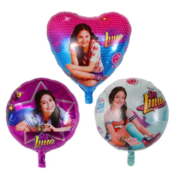 

50pcs 18inch Heart Shaped Soy Luna Aluminum Balloon Girl Princess Balls Children's Birthday Party Baby Shower Layout Decoration