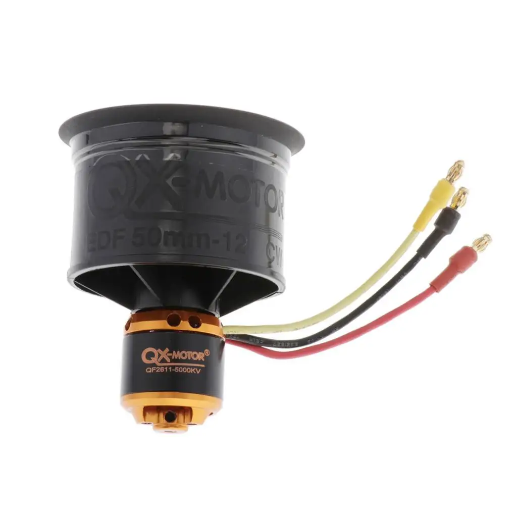 5-Blade 50mm Duct Fan Brushless Motor For RC EDF Jet AirPlane 5-Blade 50mm Duct Fan Brushless Motor For RC EDF Jet AirPlane