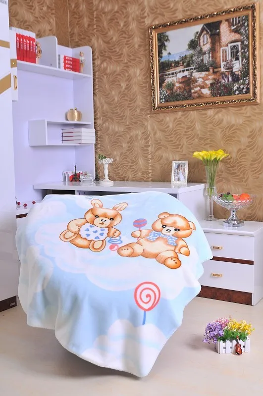 Детское одеяло Двухслойное 110x140 см детское мультяшное одеяло с облаками зимнее одеяло для новорожденных тяжелое одеяло - Цвет: 17