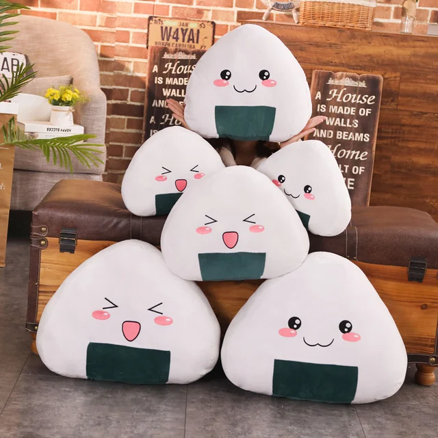 30/40/50cm Soft Cushion Stuffed Food Plush Toy Kawaii Japanese Sushi Rice Ball Plush Pillow Cute Dumpling Doll Lovely Gifts 1