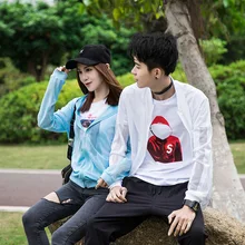 Мужская одежда для защиты от солнца с капюшоном, сетчатая, дышащая, тонкая, трендовая, летняя, Пляжная куртка, корейский стиль, красивая, подростковая, защита от солнца