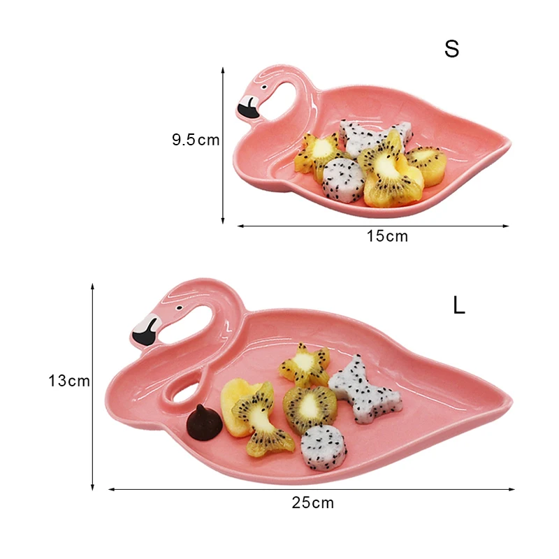 Нордический Фламинго Форма десерт поднос керамическое блюдо Декор лоток для хранения еда тарелка ювелирные изделия лотки кольца браслет-держатель креативный подарок